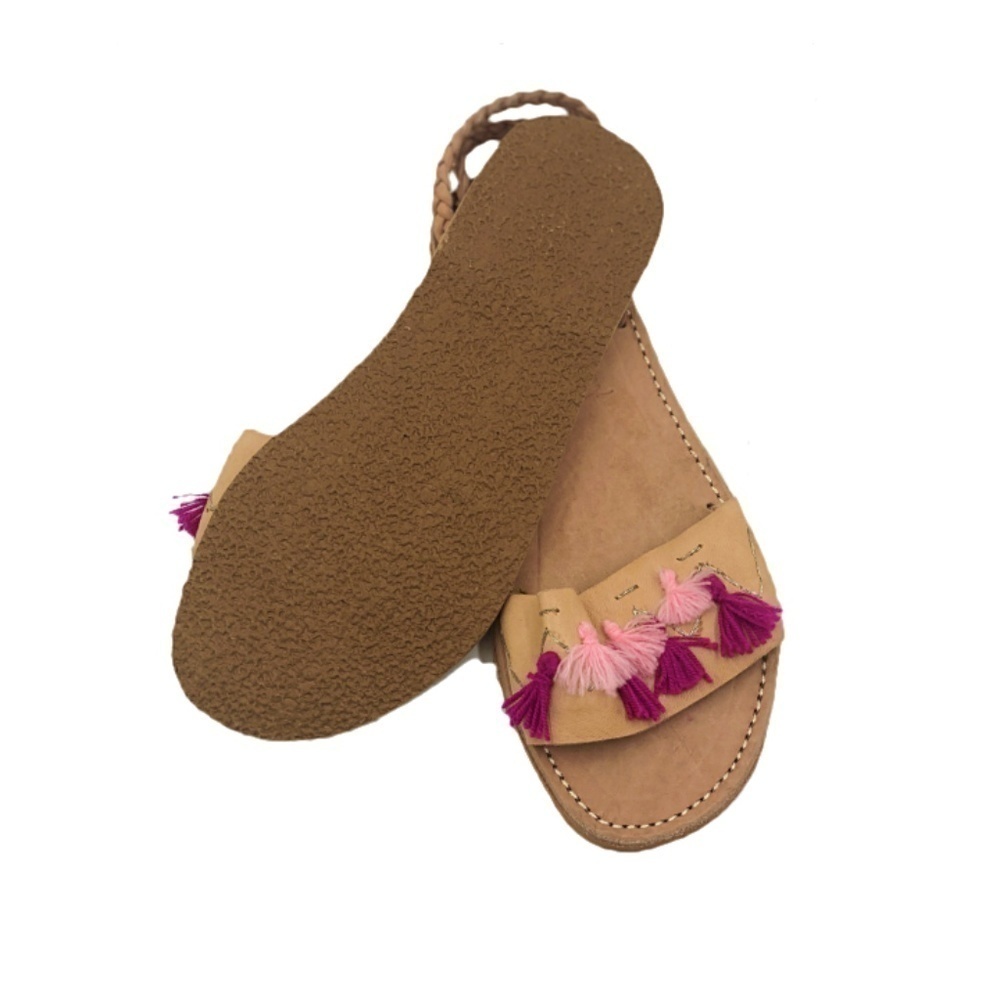 Anthropologie | Handmade Leather Tassel Slingback - Picture 2 of 6